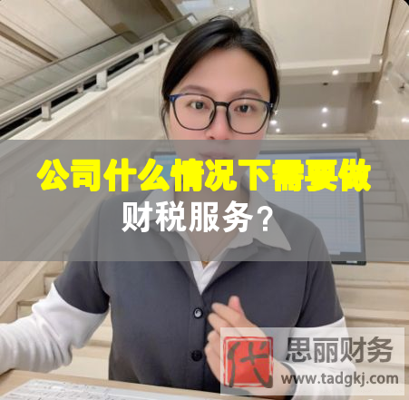 公司什么情況下需要做財(cái)稅服務(wù)？